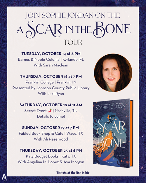 Sophie Jordan A Scar in the Bone Tour